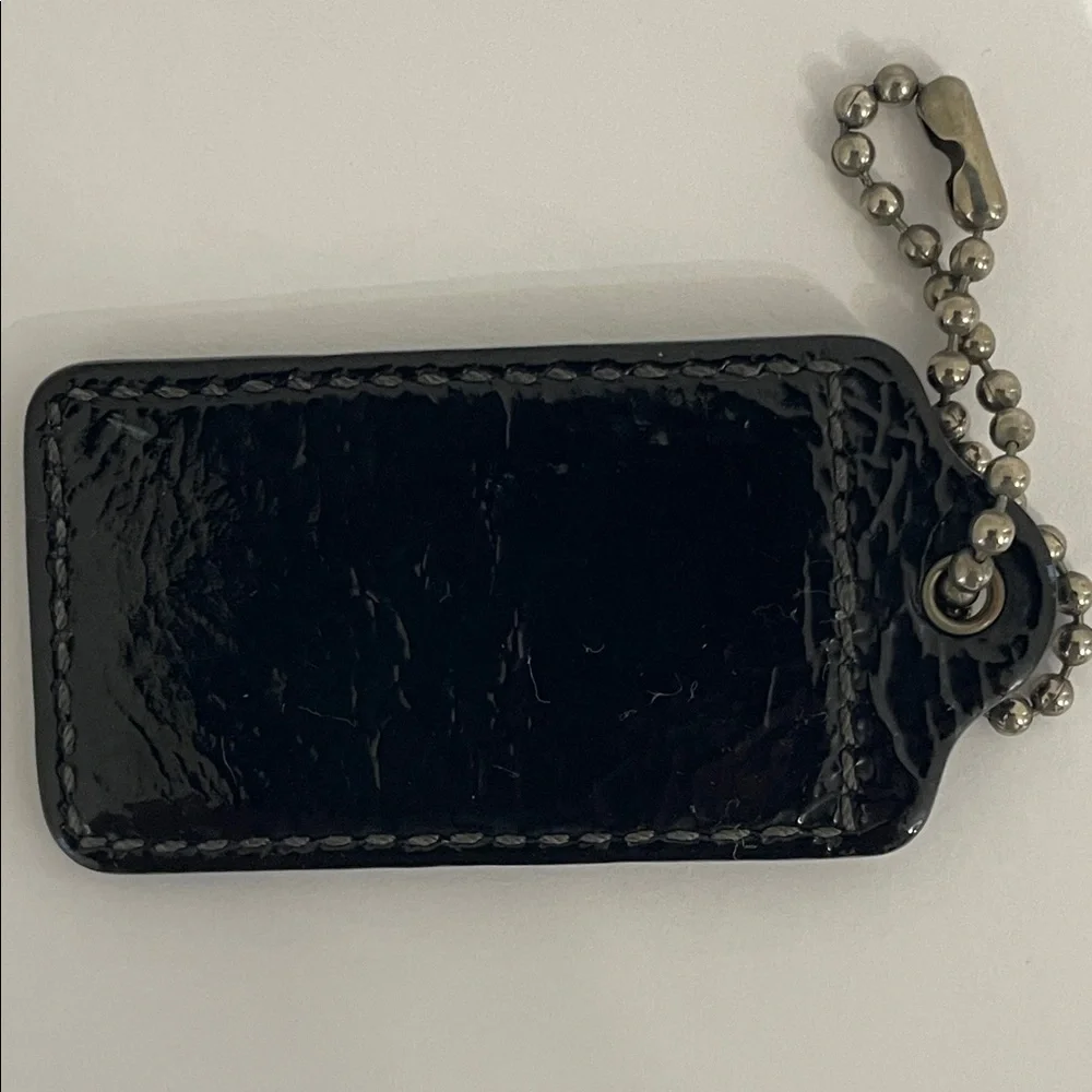 Coach 3” Hang Tag | Black Patent Leather